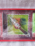 Home Accents Christmas Glass Cheese Tray with Spreader and Cocktail Napkin Set UNOPENED