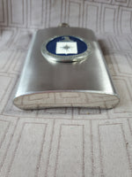 (A) Stainless Steel 8 Oz. "CIA" Flask