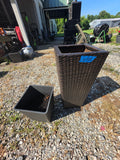 Tall All-Weather Wicker Planter w/Plastic Insert