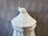 White Ceramic Wall Pocket with Decorative Spigot