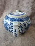 Blue and White Ceramic Teapot