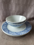 4 Piece Blue and White Dish Set