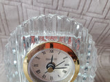 Michael Fina Fifth Avenue Clear Glass Desk Clock WORKS