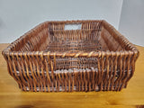 Rectangular Woven Dark Wicker Basket