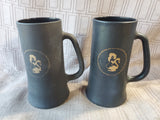 Pair of Matte Black "The Playboy Club" Steins (A)