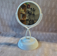 White Double Sided Vanity/Hand Mirror