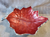 Julia Knight Grape Leaf Pomegranate Enamel and Aluminum Candy Bowl