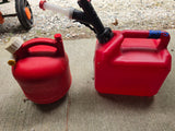 Two Plastic Gas Cans (2-Gal and 1.25 Gal)