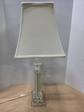 Heavyweight Lucite Lamp w/Rectangular Shade (two available,  priced separately)