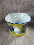 (B) Andrea by Sadek Yellow and Blue Floral Planter
