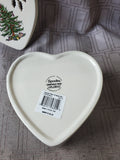 Spode "Christmas Tree" Pierced Heart Shaped Box