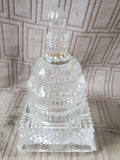 Godinger Crystal Desk Clock Paperweight UNTESTED
