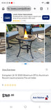 Evergreen Outdoor Firepit Table w/Removable Glass Top