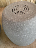 Two Sturdy Grey Plastic Planters
