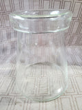 (B) Clear Glass Vase with Rim