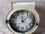 Distressed White Desk Clock WORKS