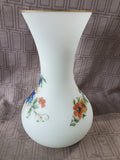 Satin Glass Floral Vase