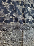 Black and Silver Toned Paisley Table Runner