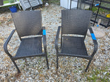 Pair of All-Weather Wicker Arm Chairs