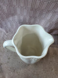 White Ceramic Fleur-de-lis Pitcher