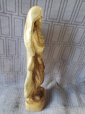 Carved Wooden Madonna & Child Figurine
