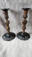 Pair of Metal Candlesticks