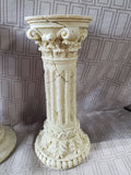 Set of 3 Resin Greco-Roman Style Column Pillar Candle Holders