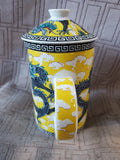 White and Yellow Ceramic Dragon Steeping Tea Mug