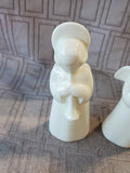 Pair of Royal Copenhagen White Angel Figurines