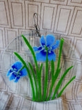Fused Glass Iris Suncatcher