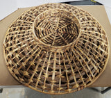 Large Woven Basket Pedestal Bowl
