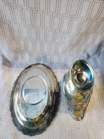 Oneida Silverplate Gravy Boat and Saucer Set