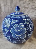 Blue and White Ceramic Ginger Jar (C)
