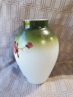 Hand Painted Milk Glass Vase