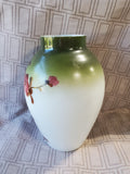 Hand Painted Milk Glass Vase