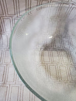 Frosted Pebbled Glass Serving Bowl