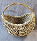Woven Straw Gondola Style Basket
