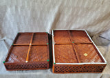 Pair of Rectangular Woven Wood Baskets