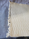 Set of 5 Cream Colored Woven Fabric Placemats