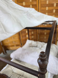 Vintage Colonial Doll Bed w/Canopy, Skirt, Mattress and Blanket
