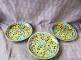 Set of 3 Pottery Barn Yellow "Ava" Salad Plates