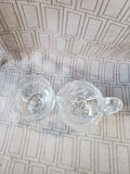 Heavy Clear Glass Creamer and Sugar Set