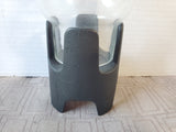 Dansk Jens Quistgaard Cast Iron and Hurricane Glass Candle Holder
