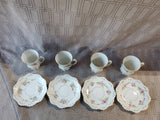 8 Piece MZ Austria Floral Teacup and Saucer Set