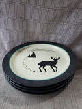 Set of 4 Bass Pro Shops Moose Silhouette Dinner Plates