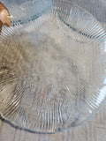 Set of 9 Pressed Glass Floral Salad Plates