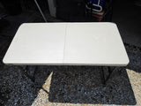 4' Lifetime Folding Utility Table, Adjustable Height