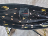 Anne Klein Leo Legacy Black Chain Strap Shoulder Bag
