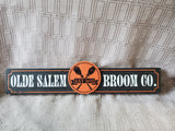 Wooden "Olde Salem Broom Co." Sign