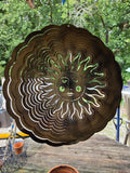 22" Metal Sun Hanging Wind Spinner